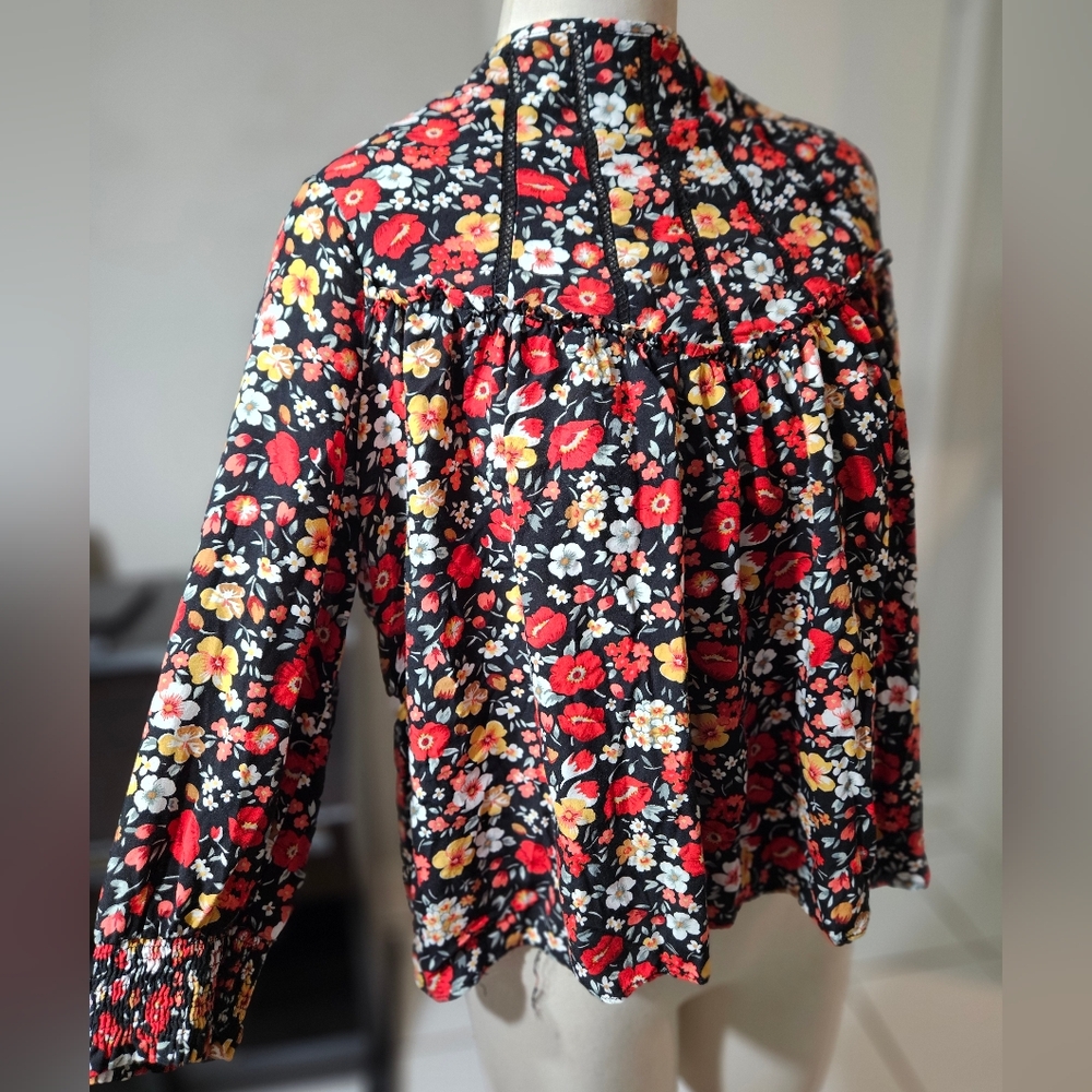 ZARA Trafaluc Floral Blouse XL